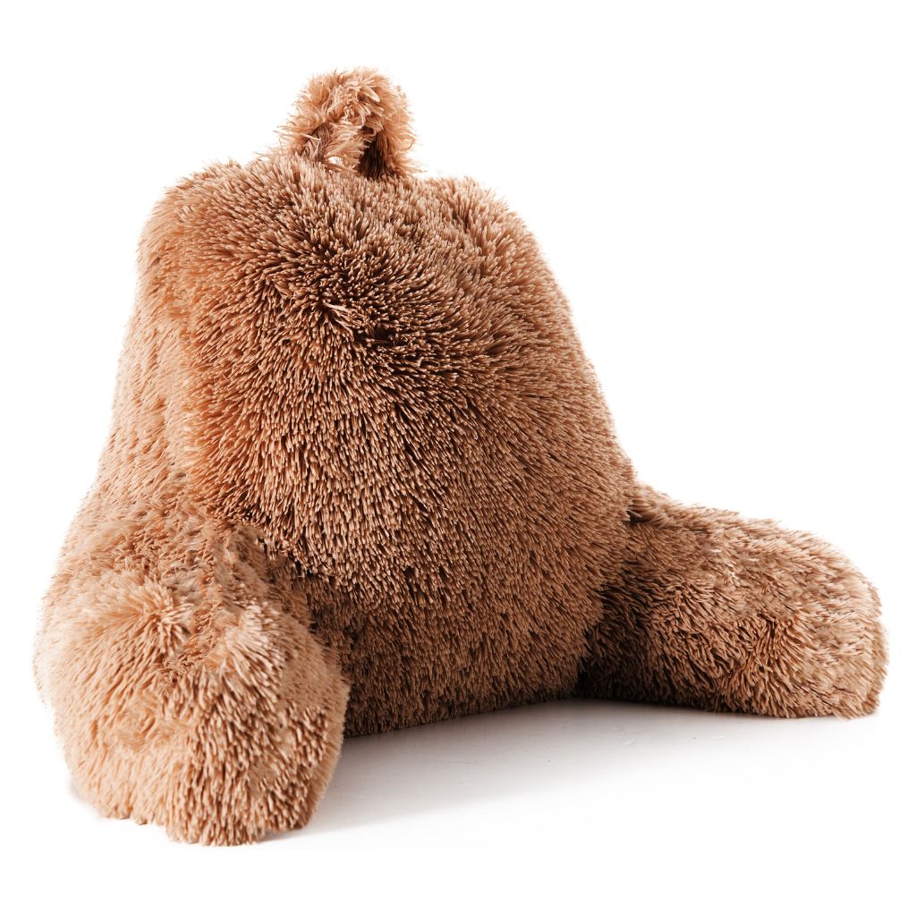 Cheer Collection® Shaggy Hair TV and Reading Pillow - Taupe