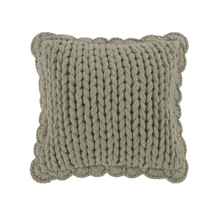 Photos - Pillow Donna Sharp Donna Sharp Chunky Knit Throw  - Sage 70047