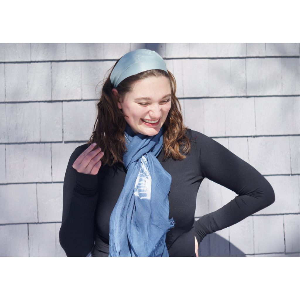Natalie Tie-Dye Scarf - Slate
