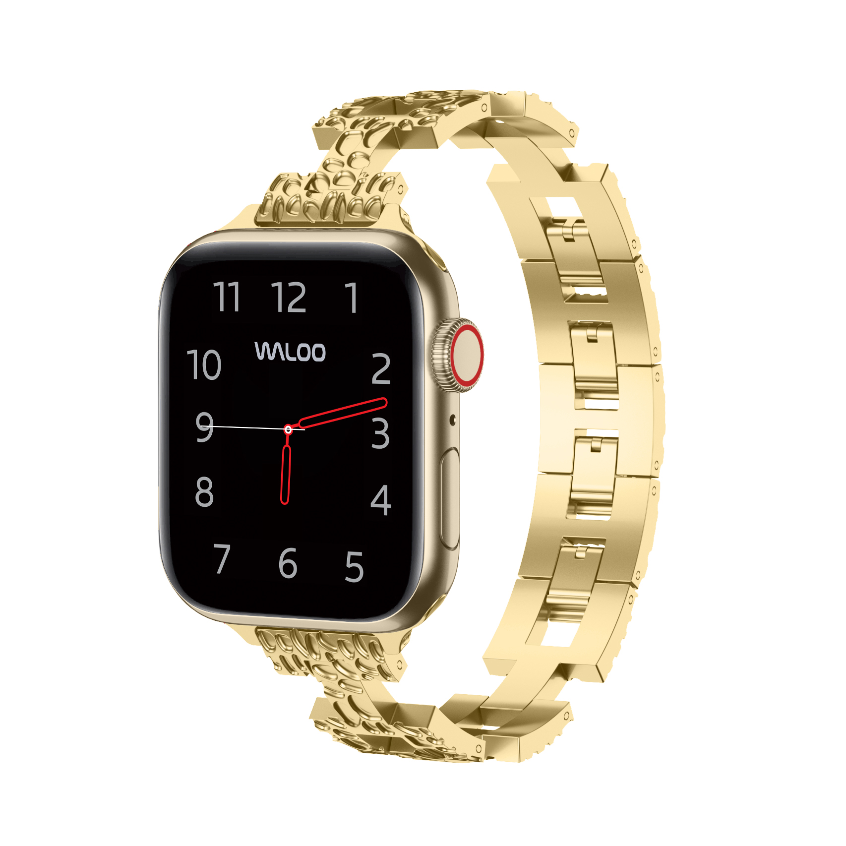 Photos - Watch Strap Waloo Waloo Pebble Style Watch Band for Apple Watch - Gold 42/44/45MM GOLD
