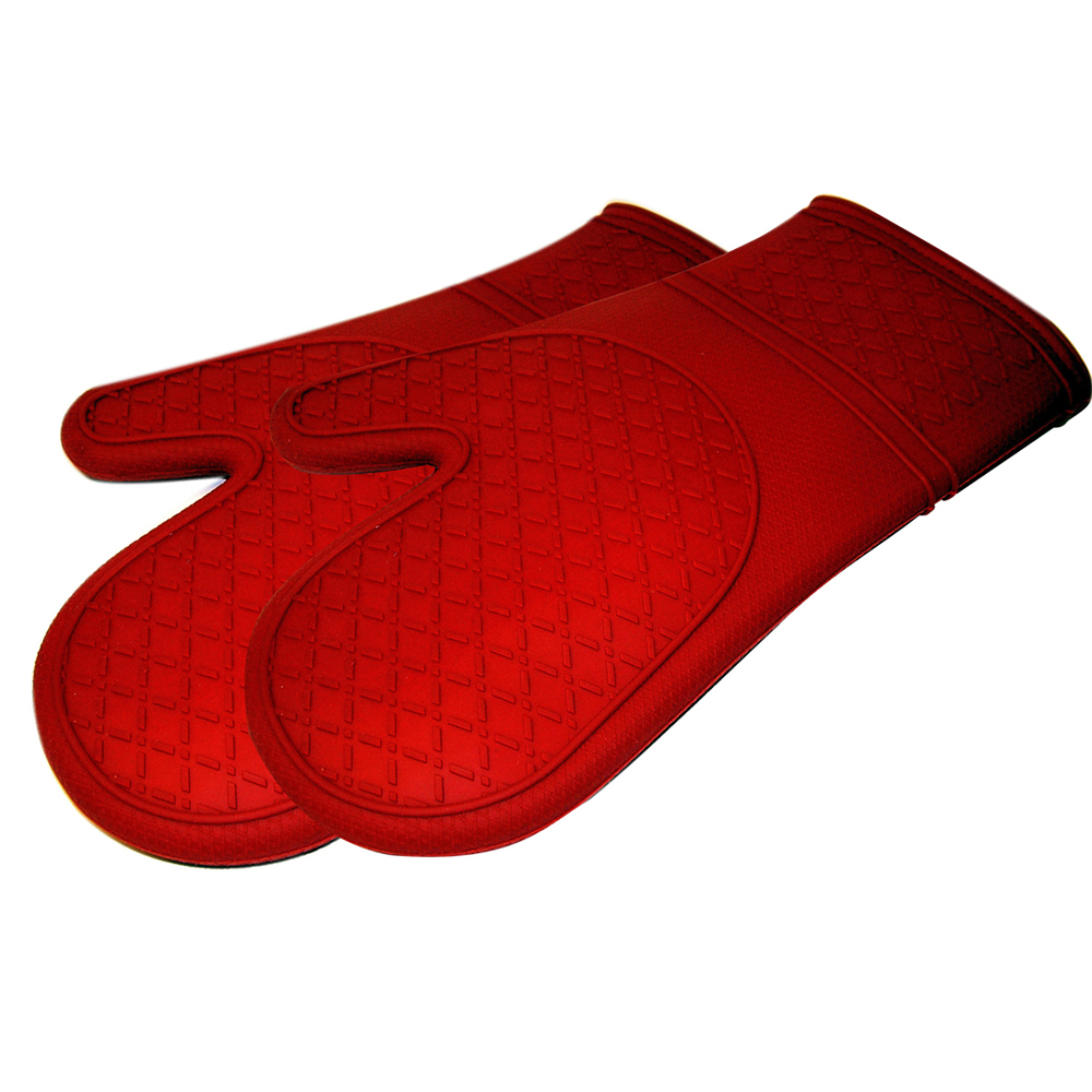 Photos - Potholder / Apron Le Chef ™ Ultra-Flex Silicone Kitchen Oven Mitts  - Red D (Set of 2)