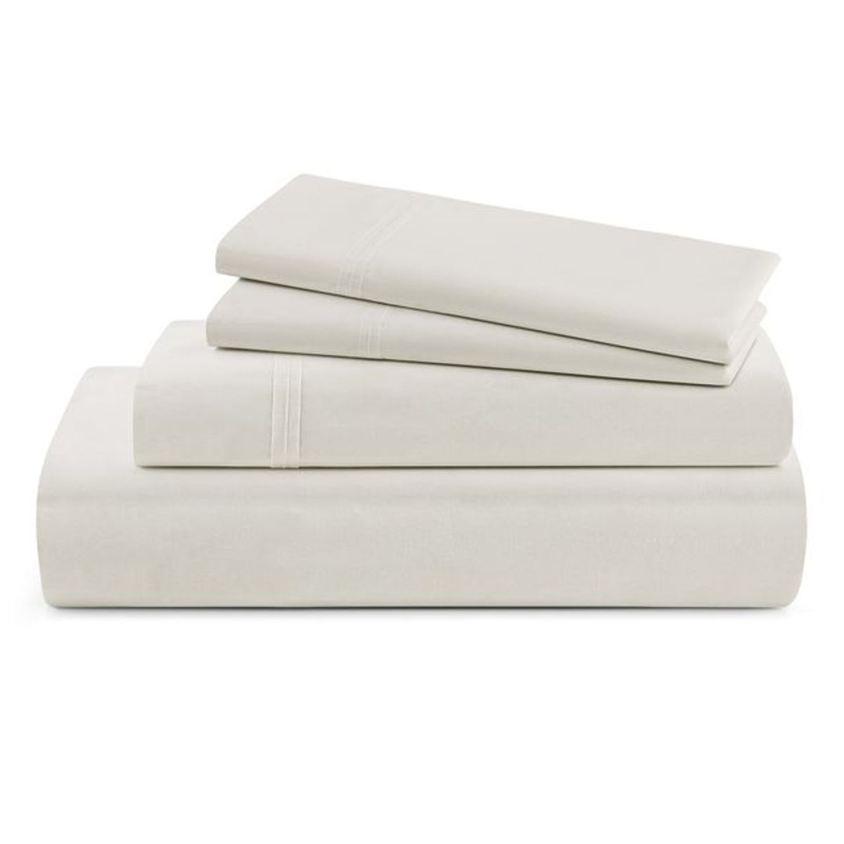 Photos - Bed Linen Private Label Luxury Home™ 1,000TC Egyptian Cotton Sheet Set - Queen - Ivory 1204QNIV