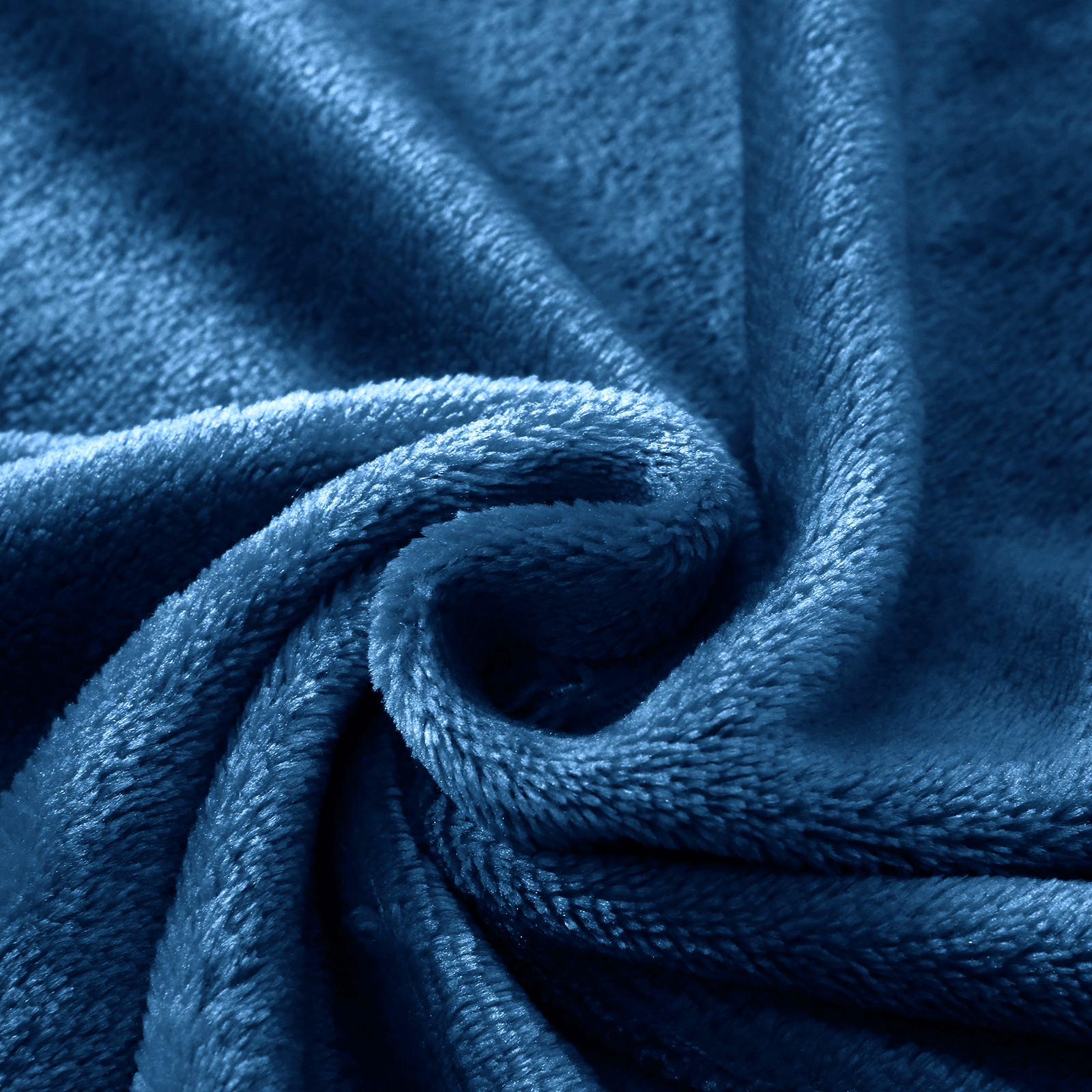 Photos - Duvet Hannah Linen Warm and Soft Microfiber Fleece Blanket - 50X60 / Navy FLEECE