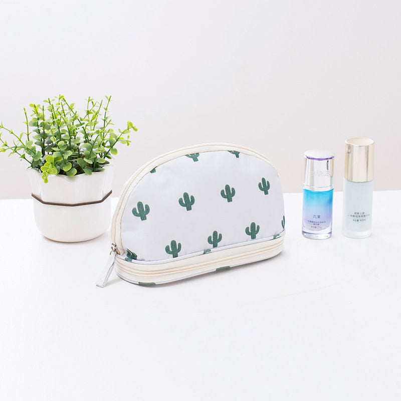 Photos - Cosmetic Bag Threaded Pear Portable Makeup Bag - Cactus BOTTOMZIPCACTUS