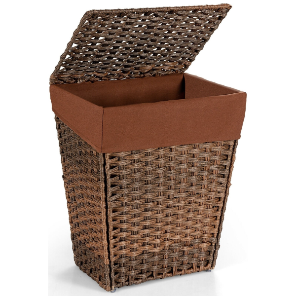 Photos - Laundry Basket / Hamper Goplus Handwoven Foldable Laundry Hamper - Brown HW67573BN-UNTIL