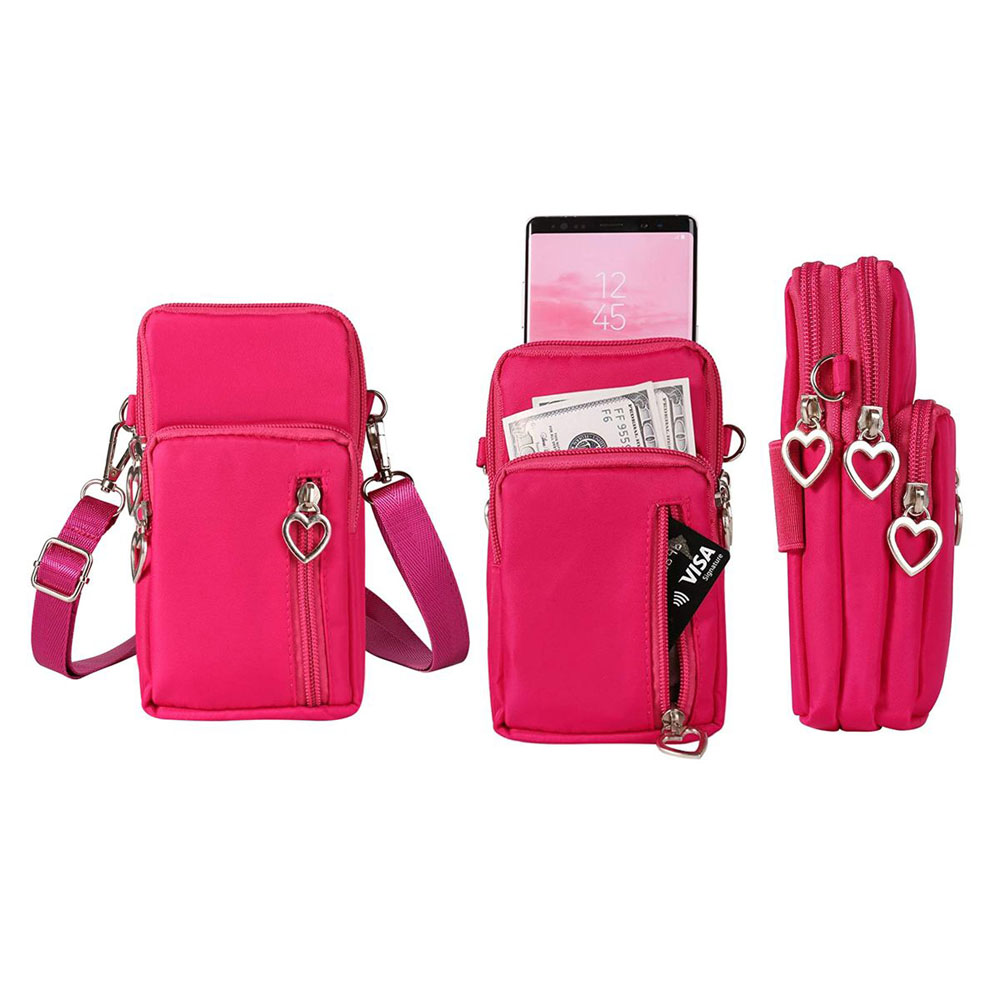 Women's Mini Cross-Body Shoulder Strap Purse - Pink