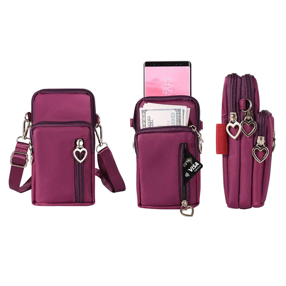 Women's Mini Cross-Body Shoulder Strap Purse - Purple