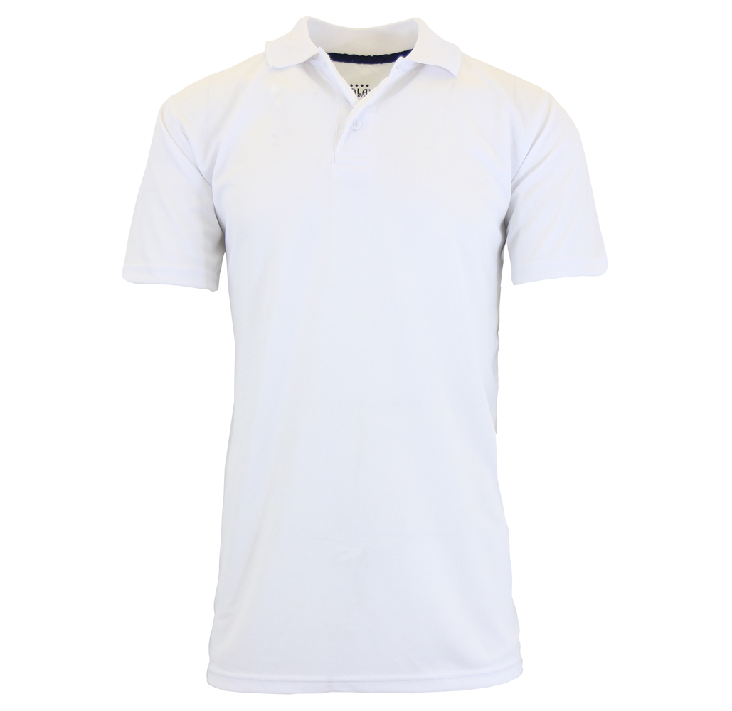 Men's Moisture-Wicking Polo Shirt - White - Small