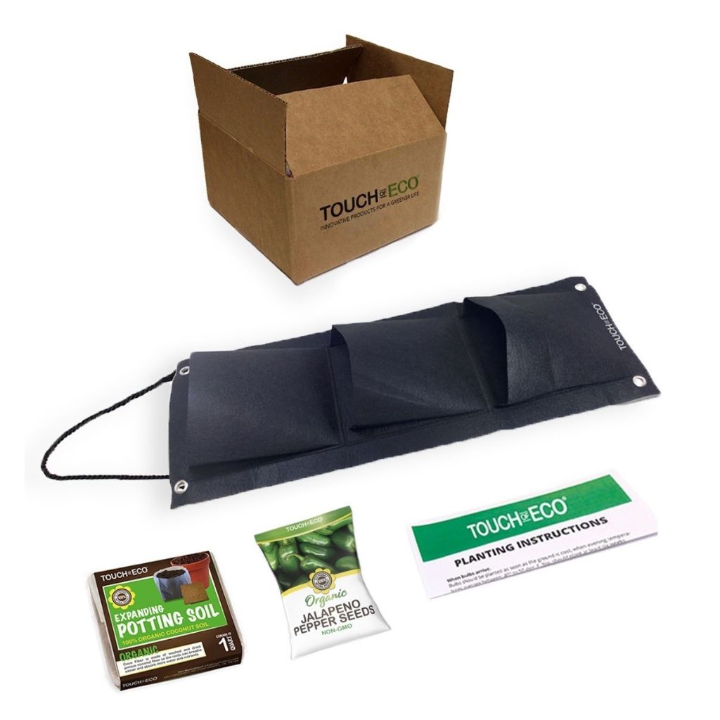 Indoor/Outdoor Organic Hanging Fruit & Veggie Garden Kits - Jalapeno Pepper Kit