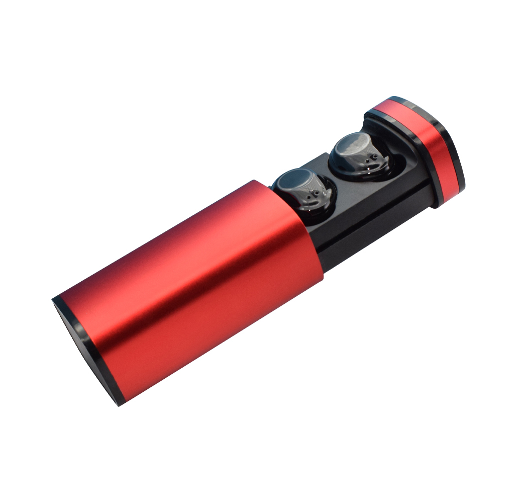 Photos - Headphones VibeWire VibeWire V5.0 Touch Earbuds with Charging Case - Red RG-TOUCHEB-RED