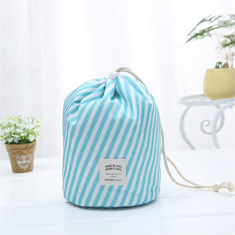 Photos - Cosmetic Bag Threaded Pear Portable Cosmetic Travel Bag - Blue Stripe CB BLUE STRIPE