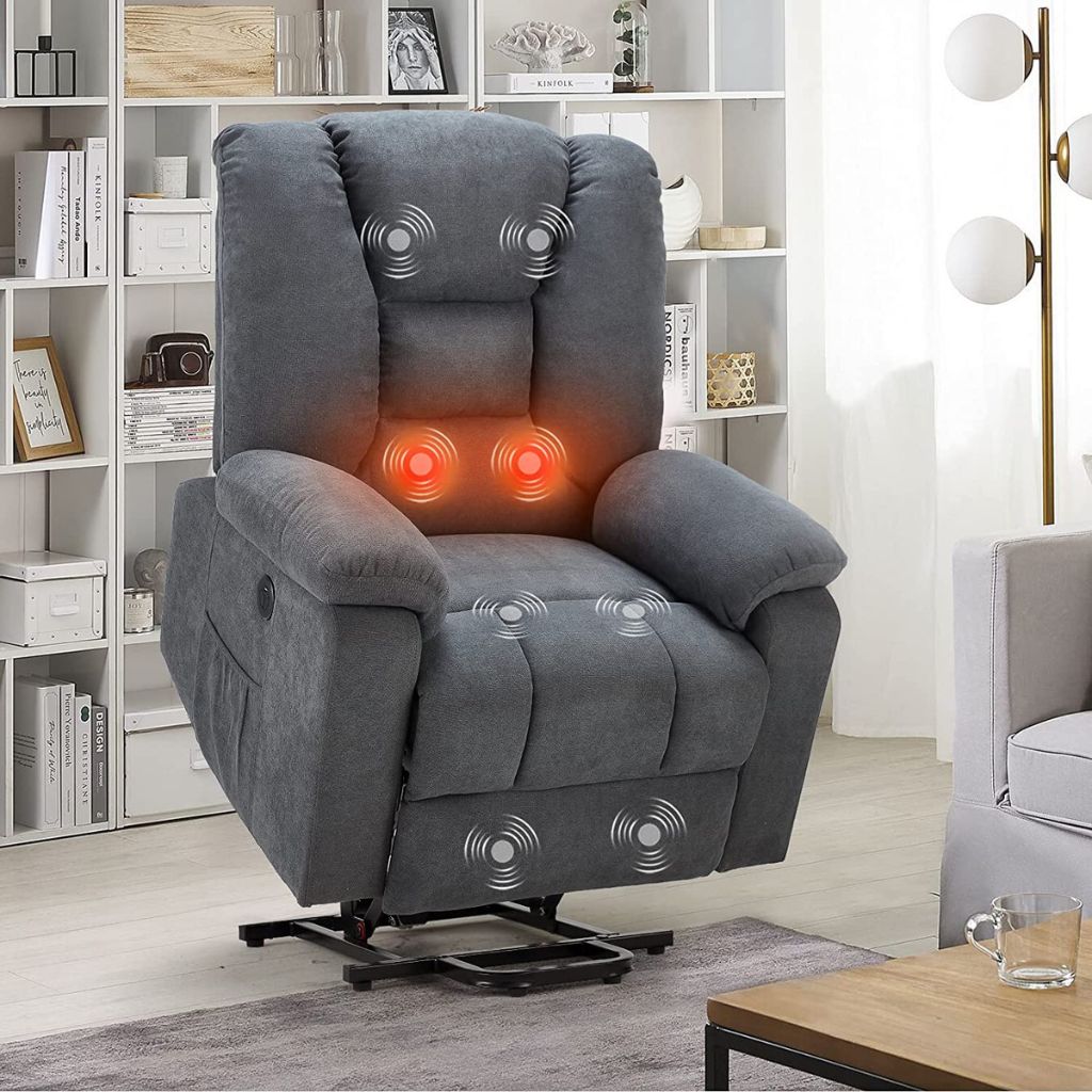 Photos - Sofa YODOLLA Electric Power Lift Recliner Chair with Side Pockets and Heated Ma
