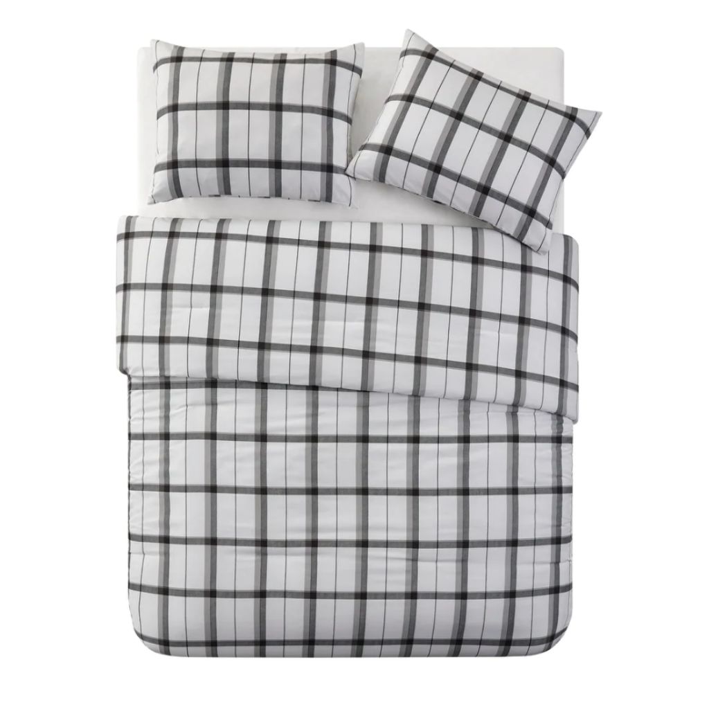 Photos - Bed Linen Perry Ellis ® Portfolio 3-Piece Quilt Set - King - Grey Stripe 