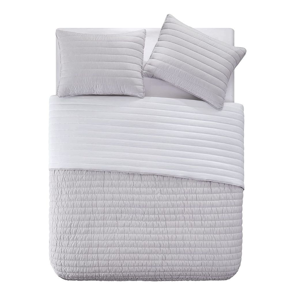 Photos - Bed Linen Perry Ellis ® Portfolio 3-Piece Quilt Set - Queen / Full - Whit 