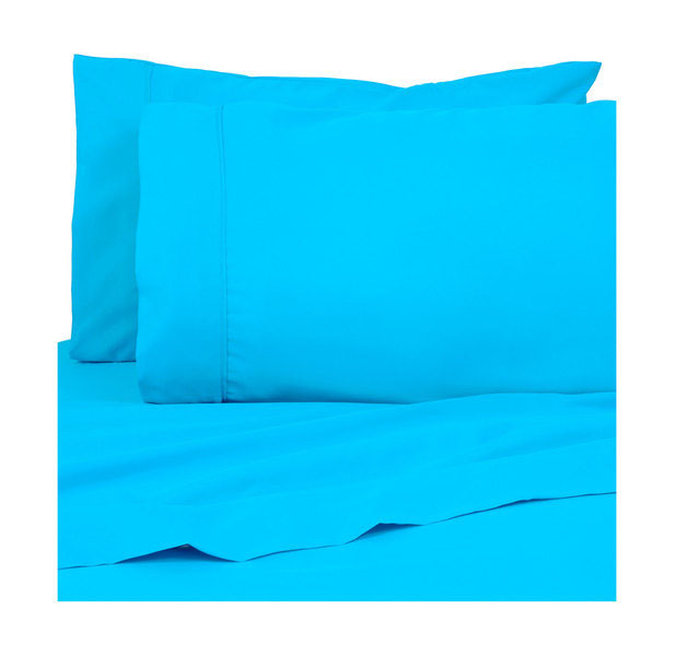 Photos - Bed Linen Private Label Bright Deep Pocket Hypoallergenic Sheet Set - Twin/Twin XL - Aqua Blue 1128TWAB