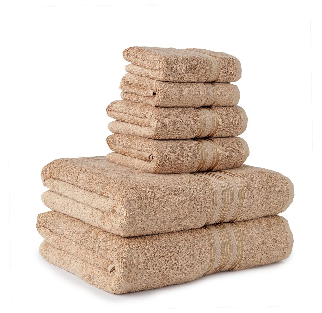 Photos - Towel Noble House 6-Piece Ringspun Cotton  Set - Taupe 6PCS-TOWEL-TAUPE