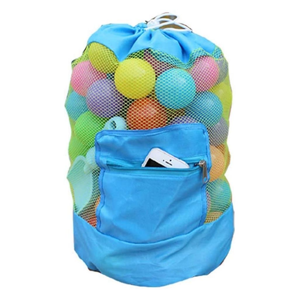 Photos - Sandbox Toy Threaded Pear Foldable Kids' Mesh Backpack - Blue BLUEKMB