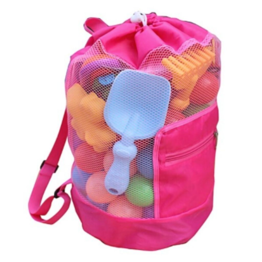 Photos - Sandbox Toy Threaded Pear Foldable Kids' Mesh Backpack - Pink PINKKMB