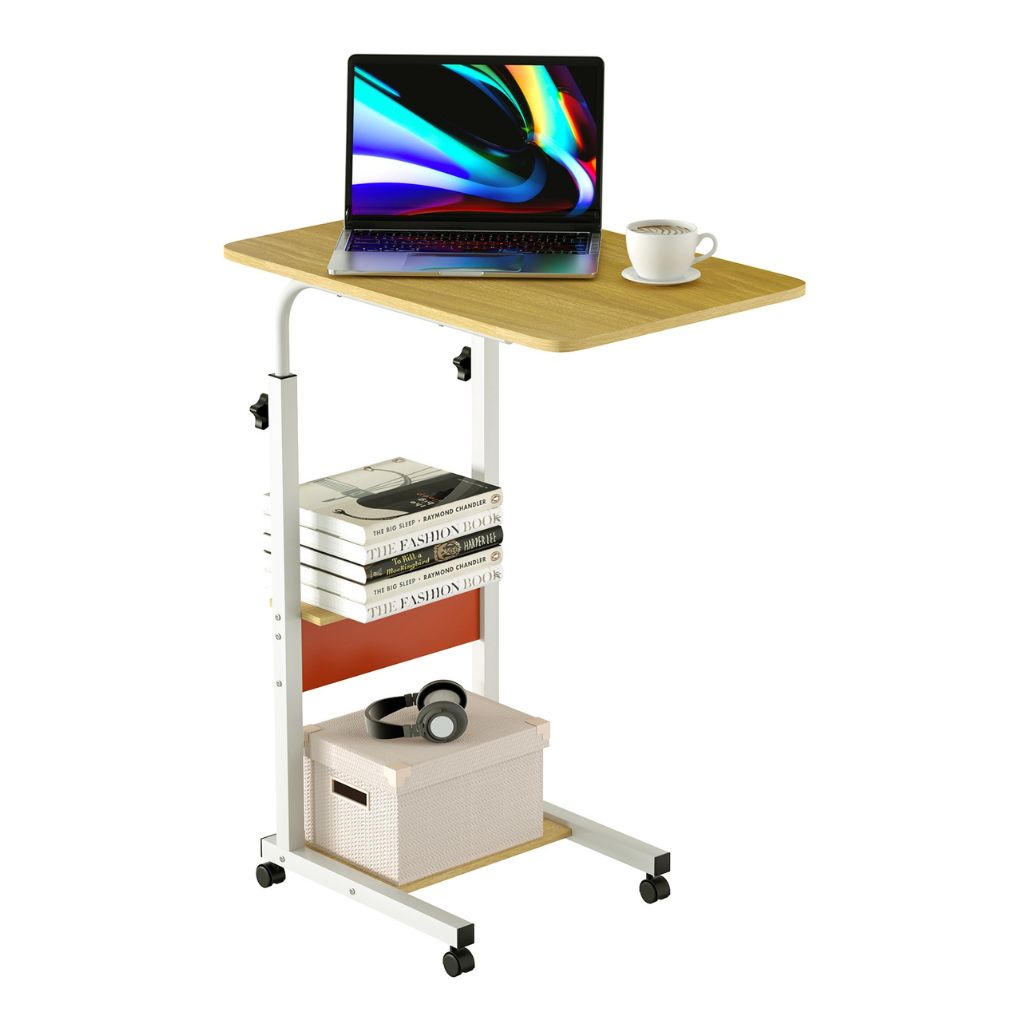 NewHome™ C-Shaped Small Slim Side Table - Beige