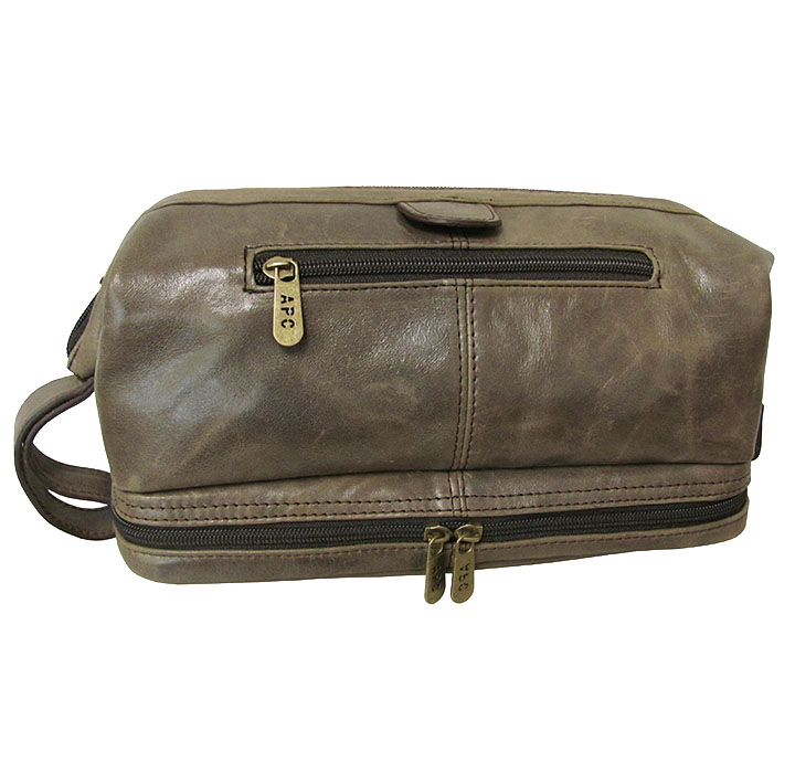 Photos - Cosmetic Bag Amerileather Amerileather® Toiletry Bag - Cromwell Grey AMERILEATHER 26-3
