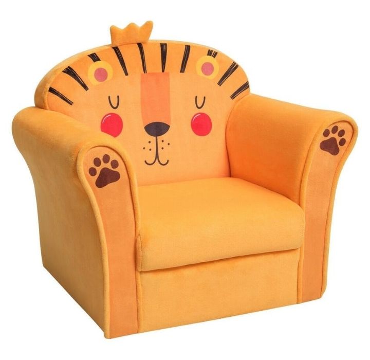 Photos - Sofa Goplus Kids' Animal Print Upholstered Armchair - Lion HW65435