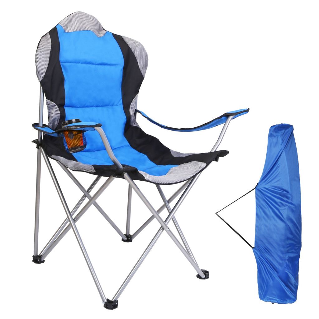 Photos - Outdoor Furniture LakeForest Deluxe Foldable Camping Chair by LakeForest® - Blue HGCAMPINGCH