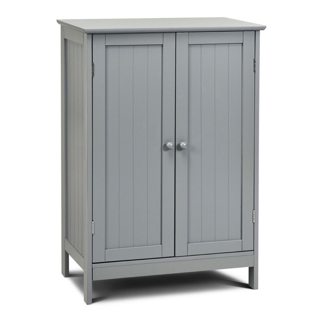 Photos - Wardrobe Goplus Wooden Storage Cabinet - Grey HW59320GR