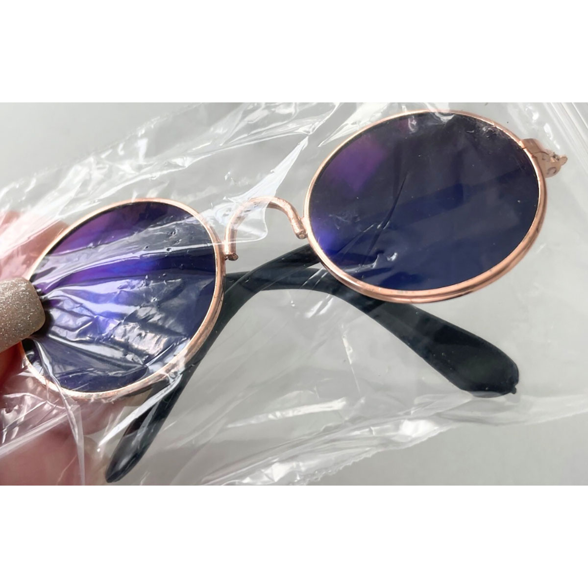 Round Pet Glasses - Dark Purple