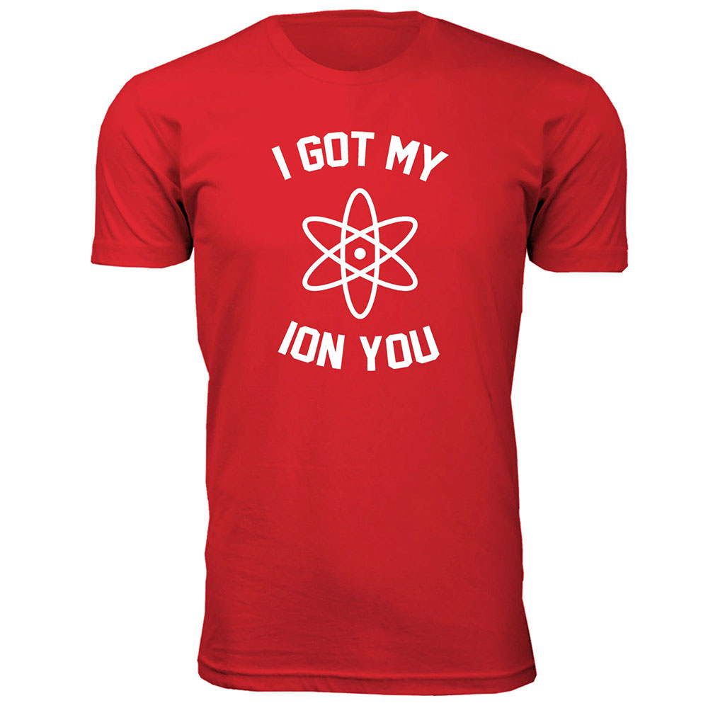 Men's Funny Nerd T-Shirt - I Got My Ion You - Red / L