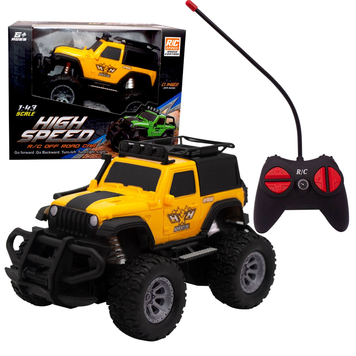 Photos - RC Car Private Label Remote Control Off-Road All-Terrain SUV - Yellow FS1158YE