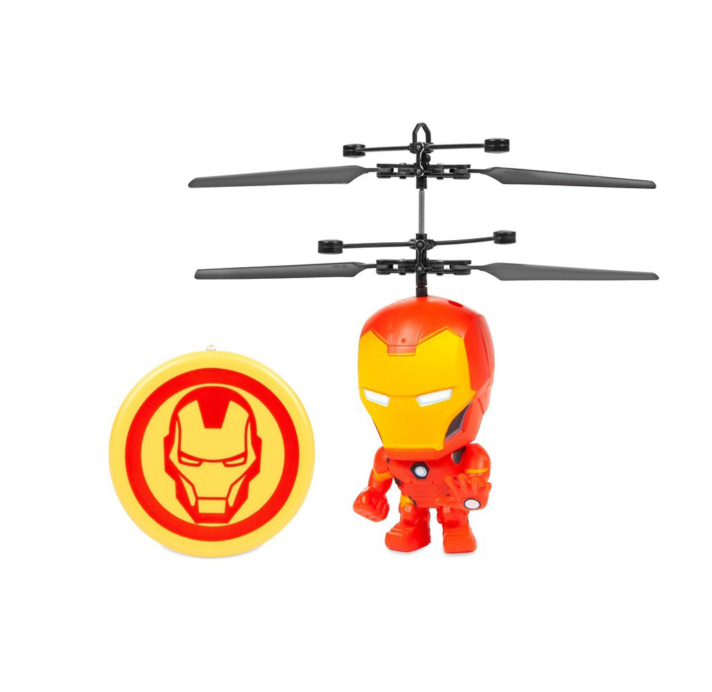 Photos - RC Helicopter MARVEL 3.5-Inch Flying Figure IR Helicopter - Iron Man 33243 