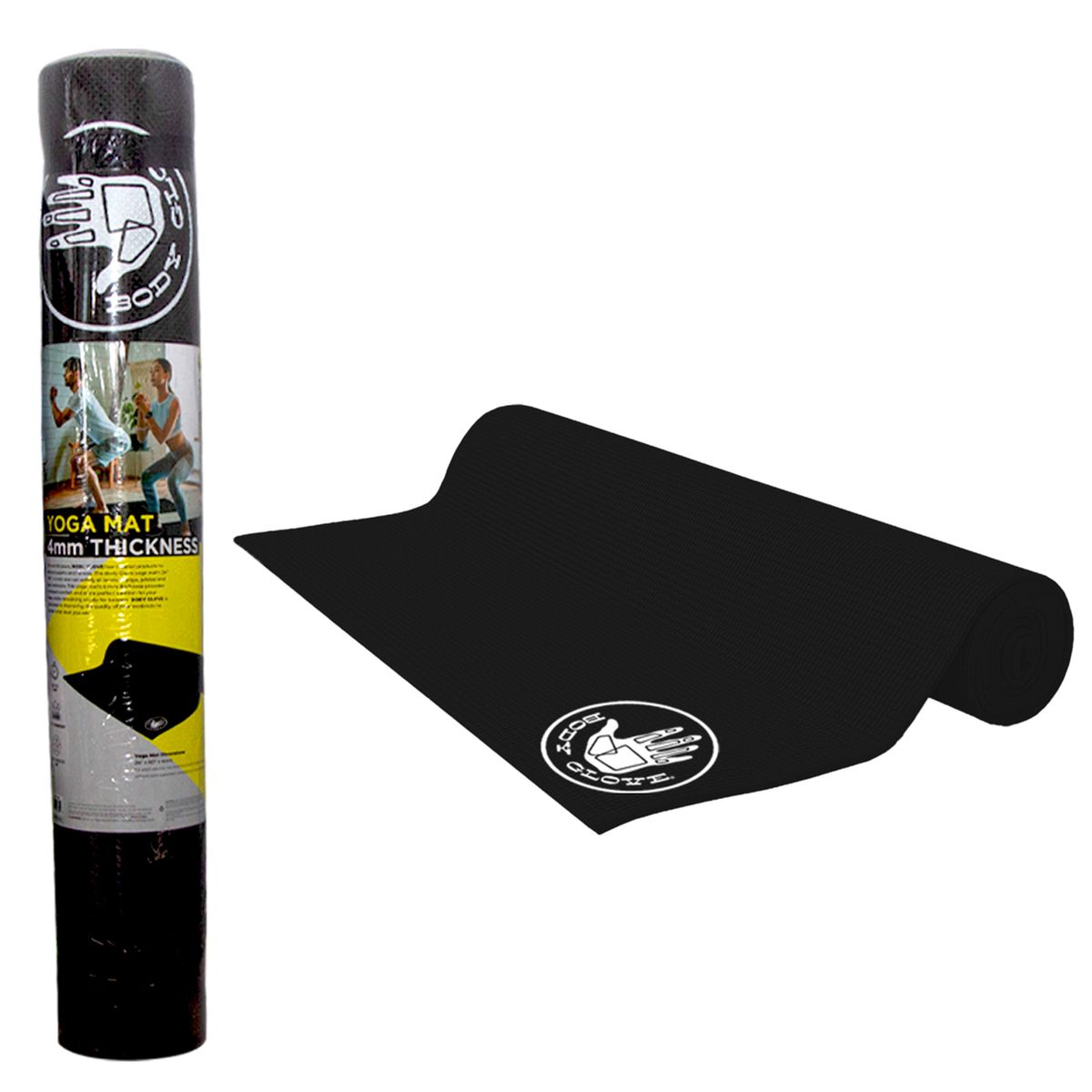 Body Glove® Extra-Thick Slip-Resistant Yoga Mat, 24"" x 60"" x 10mm - Black