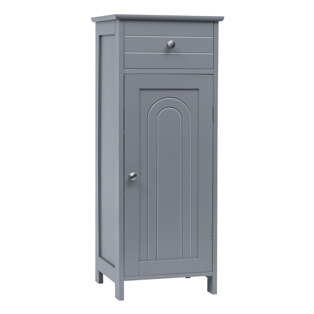 Photos - Wardrobe Goplus Free-Standing Bathroom Floor Cabinet with Drawer - Grey HW66372GR