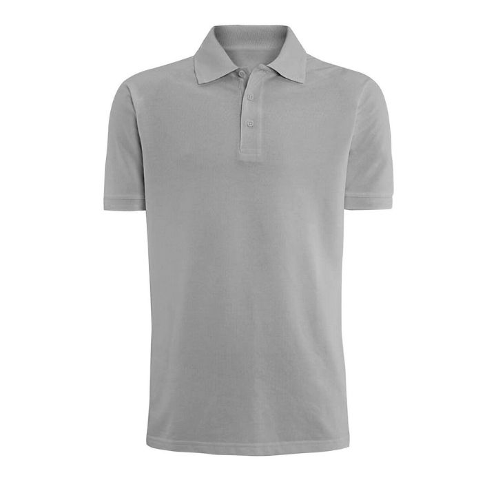 Men’s Classic-Fit Cotton Polo Shirt - Grey - Small