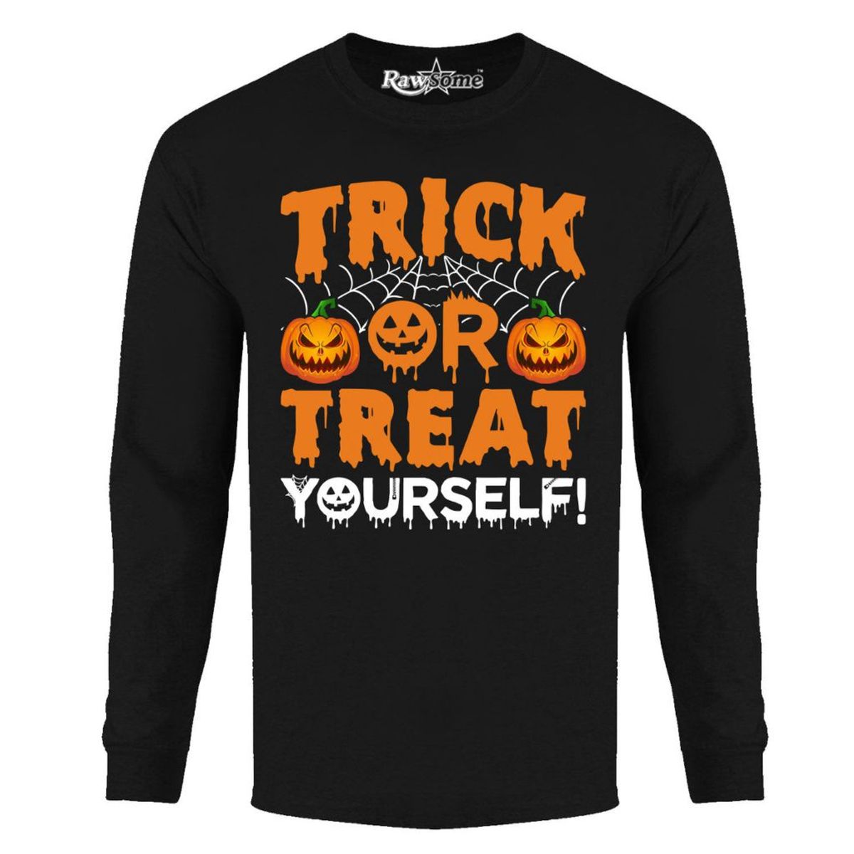 Men's Creepy Halloween Long Sleeve Shirt - Small - Trick or Treat Yourself