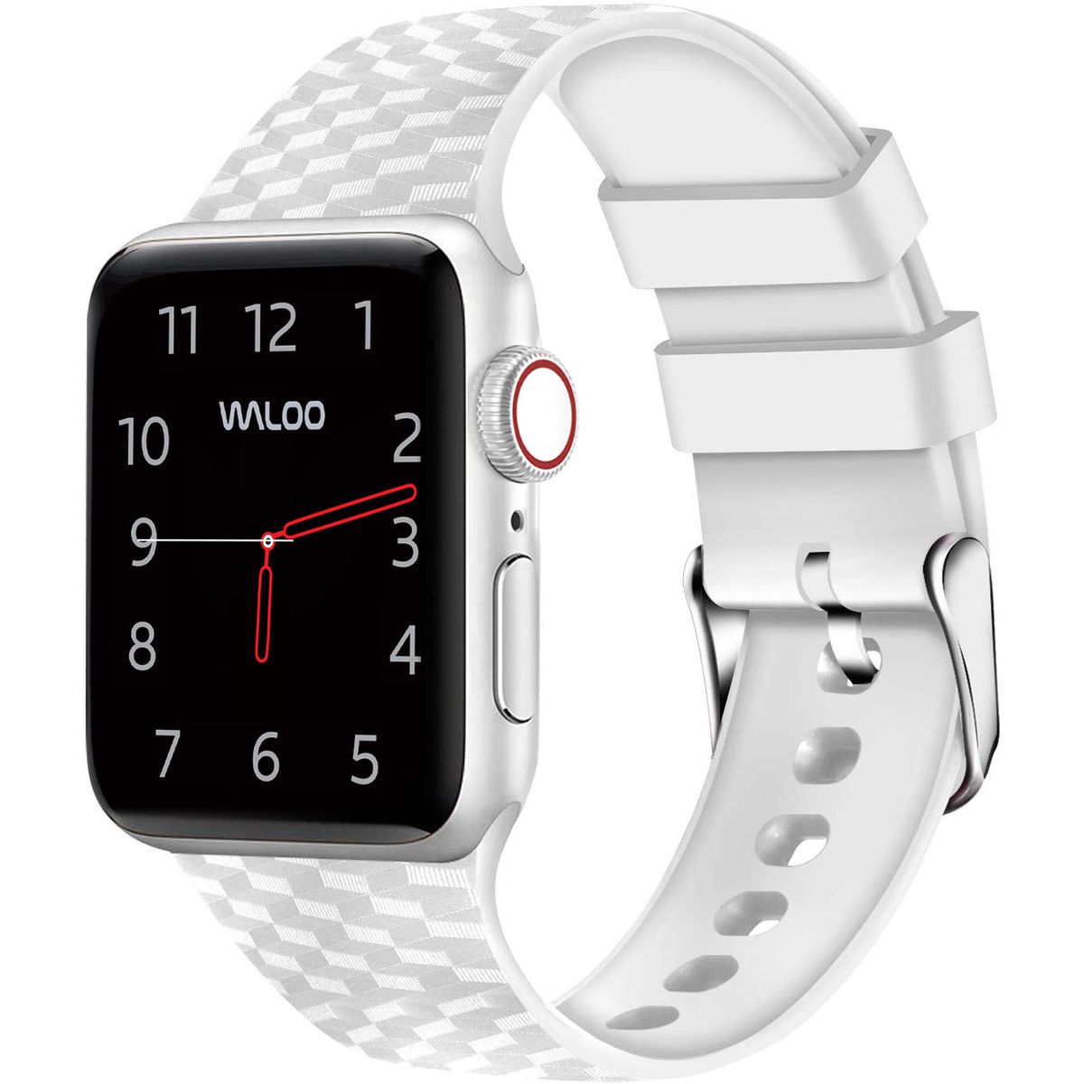 Photos - Watch Strap Waloo Products Carbon Fiber Silicone Band for Apple Watch Series 1-9 - 38/