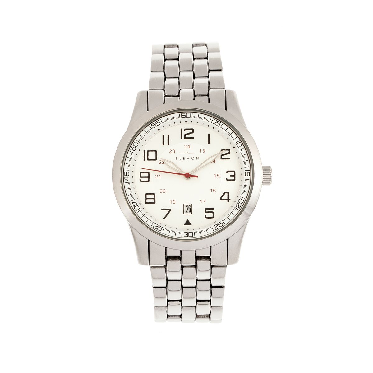 Elevon™ Men's Garrison Bracelet Watch with Date - White