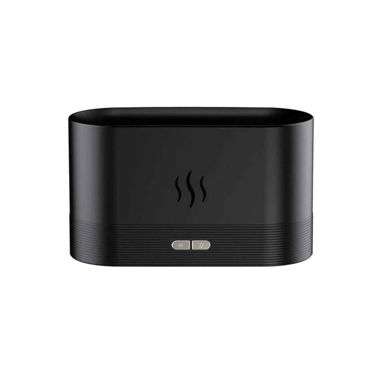 Photos - Humidifier Multitasky Aroma Air Diffuser with Simulated Flame Lighting Effect - Black