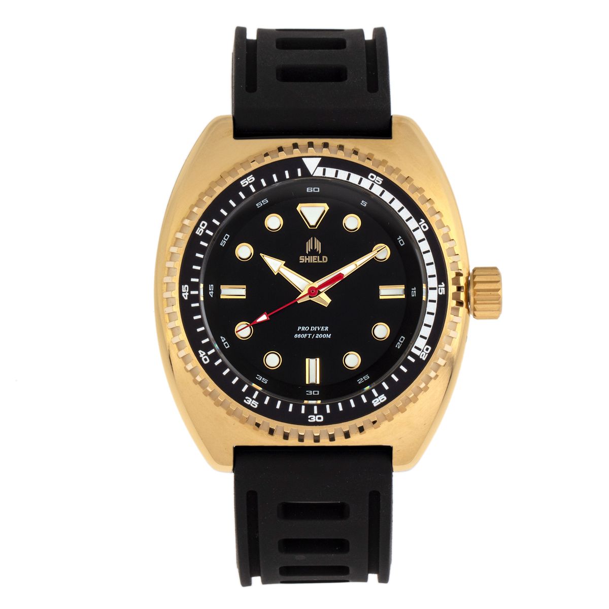 Photos - Wrist Watch Shield ™ Dreyer Men's Diver Strap Watch - Gold/Black SLDSH107-5 