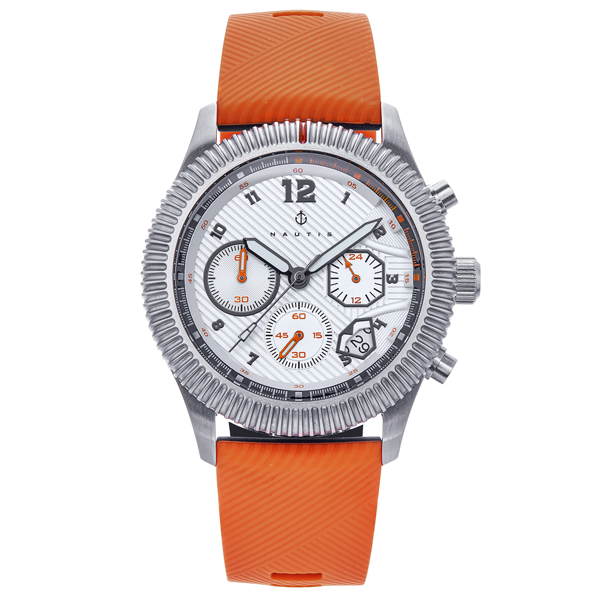 Nautis Meridian Chronograph Divers Watch with Date - Orange