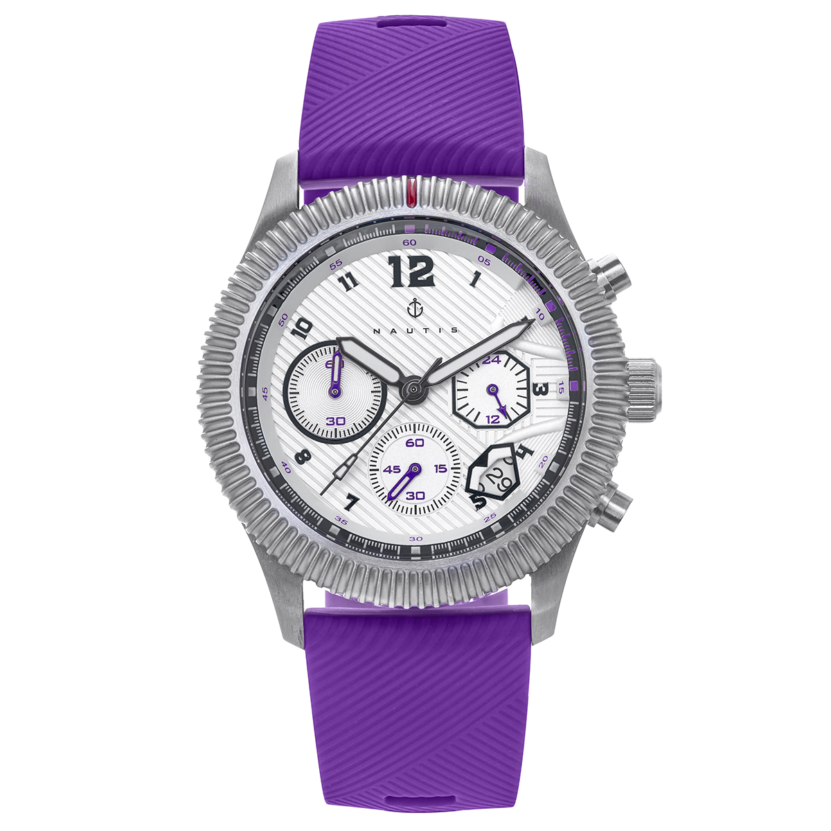 Nautis Meridian Chronograph Divers Watch with Date - Purple