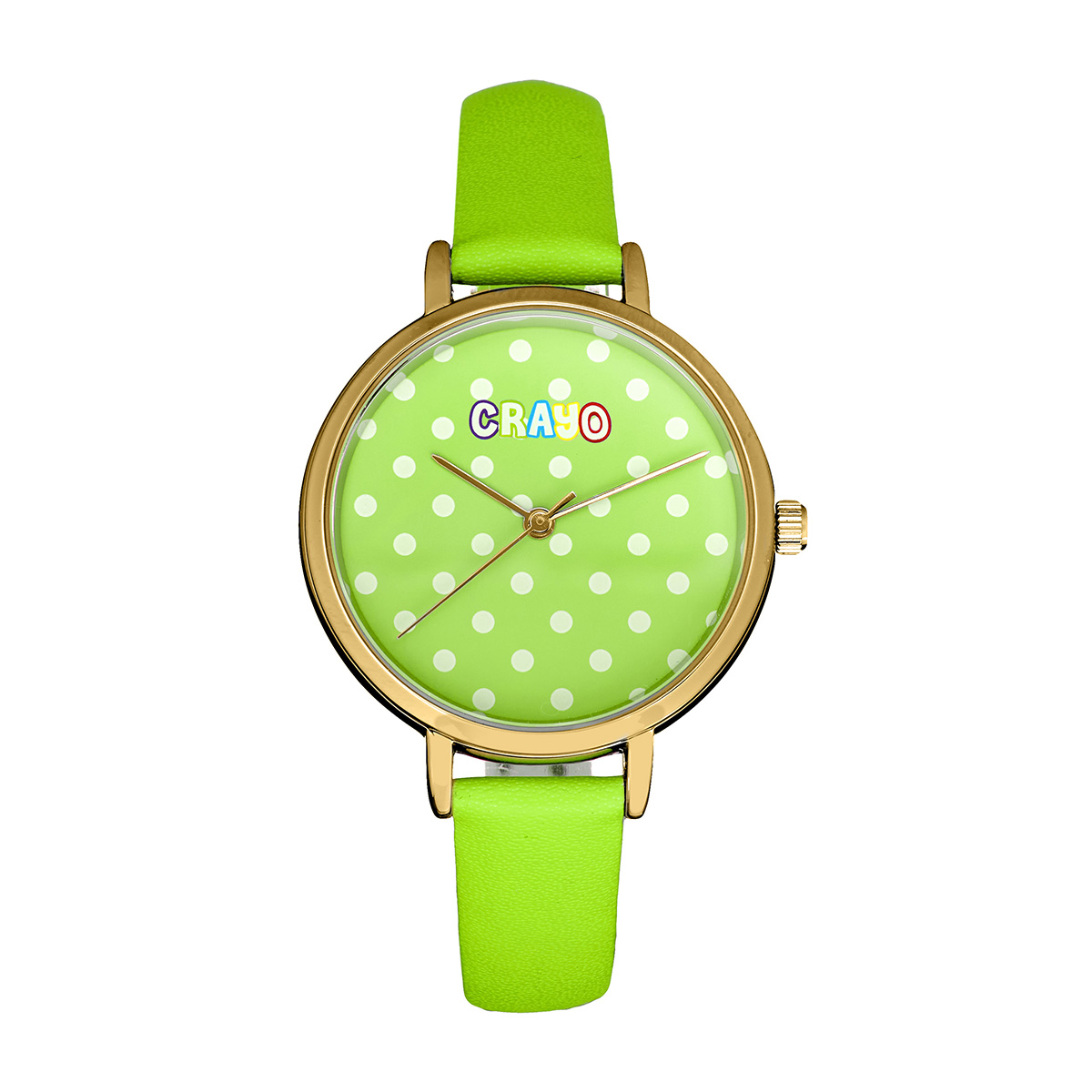 Photos - Wrist Watch Crayo Crayo™ Dot Strap Watch, 35mm - Gold/Green CRACR5903