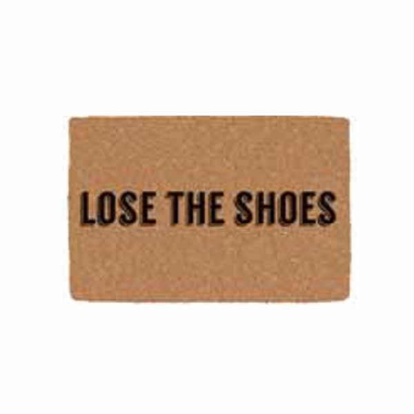 Trendy Vinyl Backed Coir Door Mats - LOSE THE SHOES