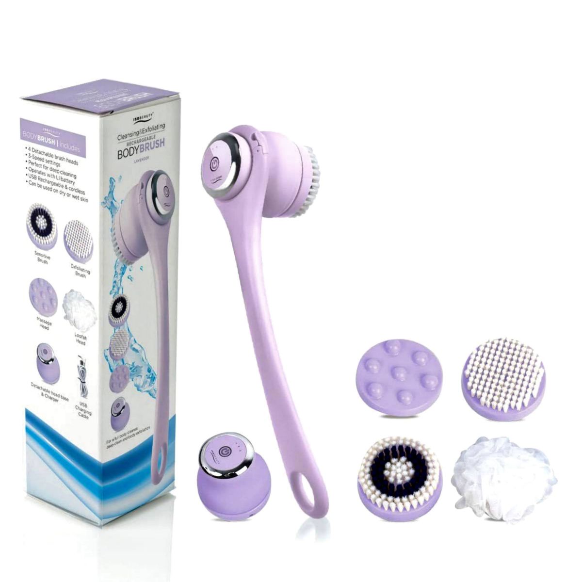 ISO Beauty™ Cleansing & Exfoliating Body Brushes - Lavender