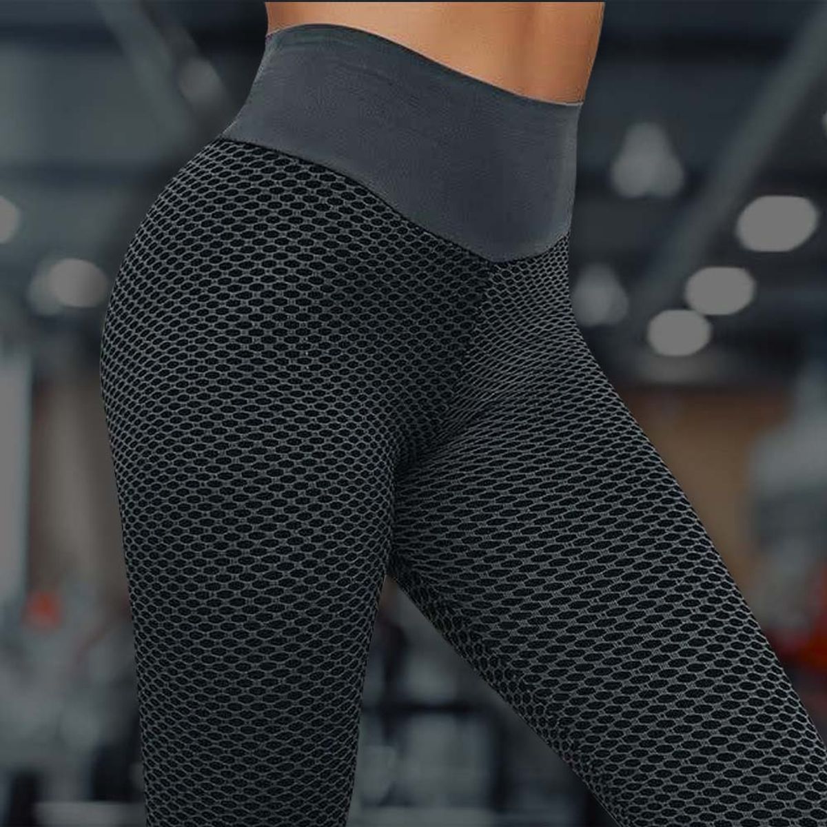 Women's High-Waist Yoga Butt Lifting Slimming Leggings - Medium / Black