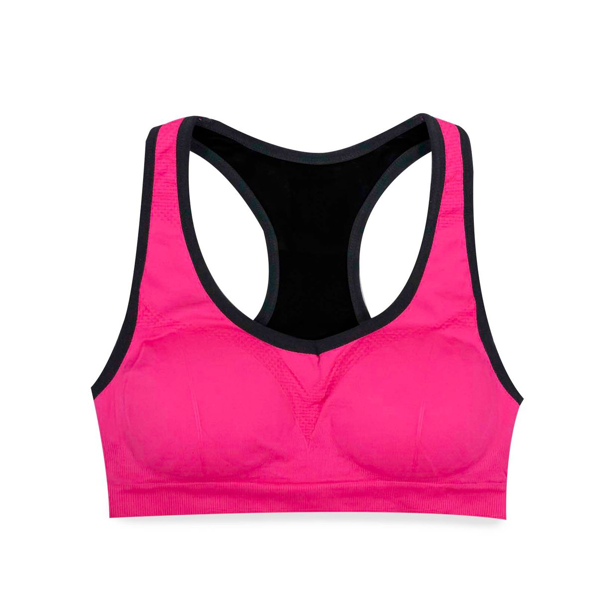Racerback Seamless Sports Bra  - Hot Pink / L