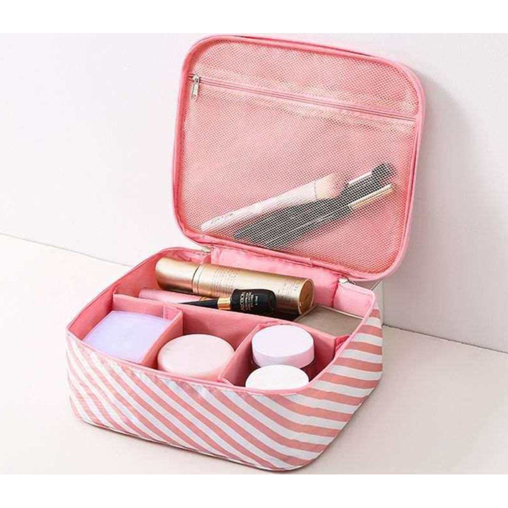 Photos - Cosmetic Bag Threaded Pear Everyday  - Buy 2 Get 1 Free - Pink Stripe ZIPPI