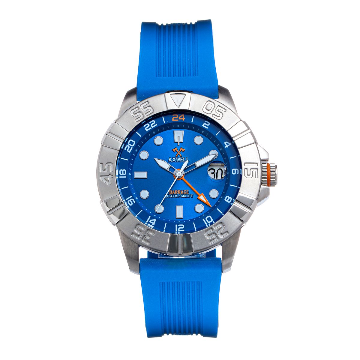 Photos - Wrist Watch Axwell Axwell™ Barrage Strap Watch with Date - Blue AXWAW100-2