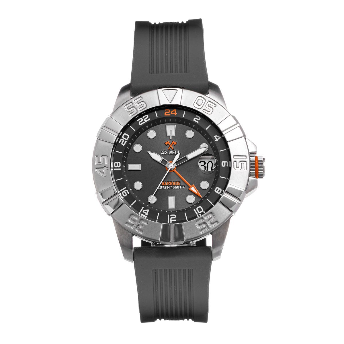 Photos - Wrist Watch Axwell Axwell™ Barrage Strap Watch with Date - Grey AXWAW100-5