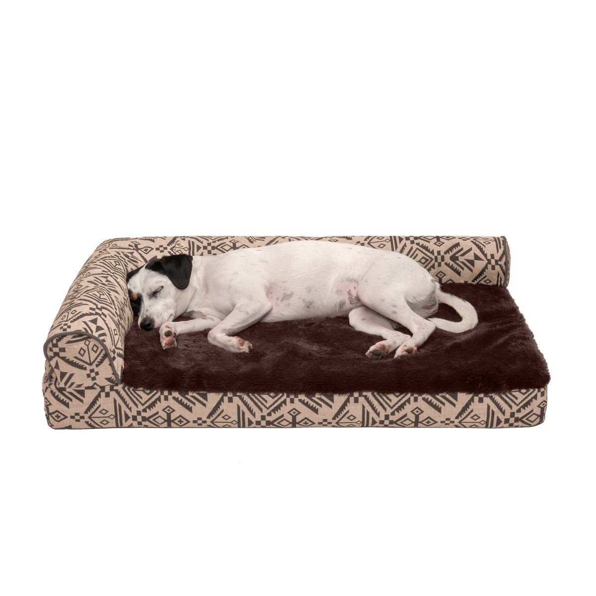 Photos - Dog Bed / Basket Furhaven Pet Products Deluxe Southwest Chaise Lounge Dog Bed - Cooling Gel